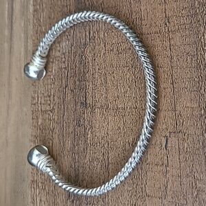 Silver Magnetic Therapy Cuff Bracelet